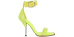 Alexander McQueen Crystal Embellished Heel Sandals Yellow Silver (Women's)