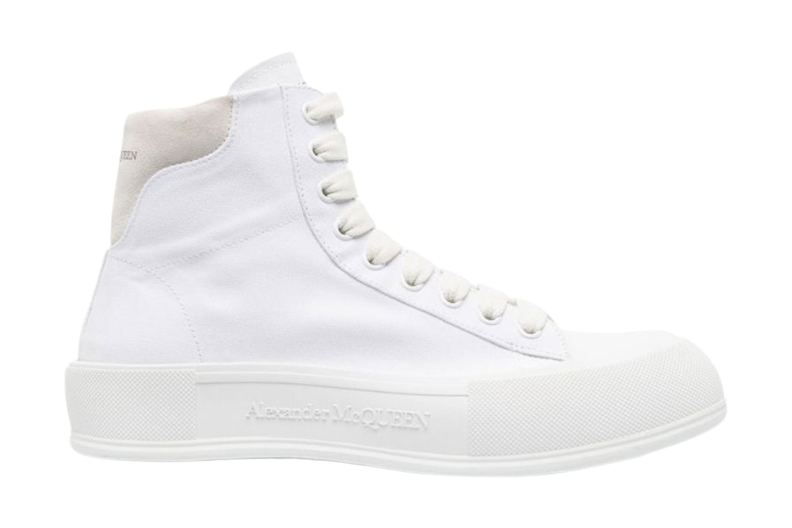 Pre-owned Alexander Mcqueen Deck Plimsoll High Top White