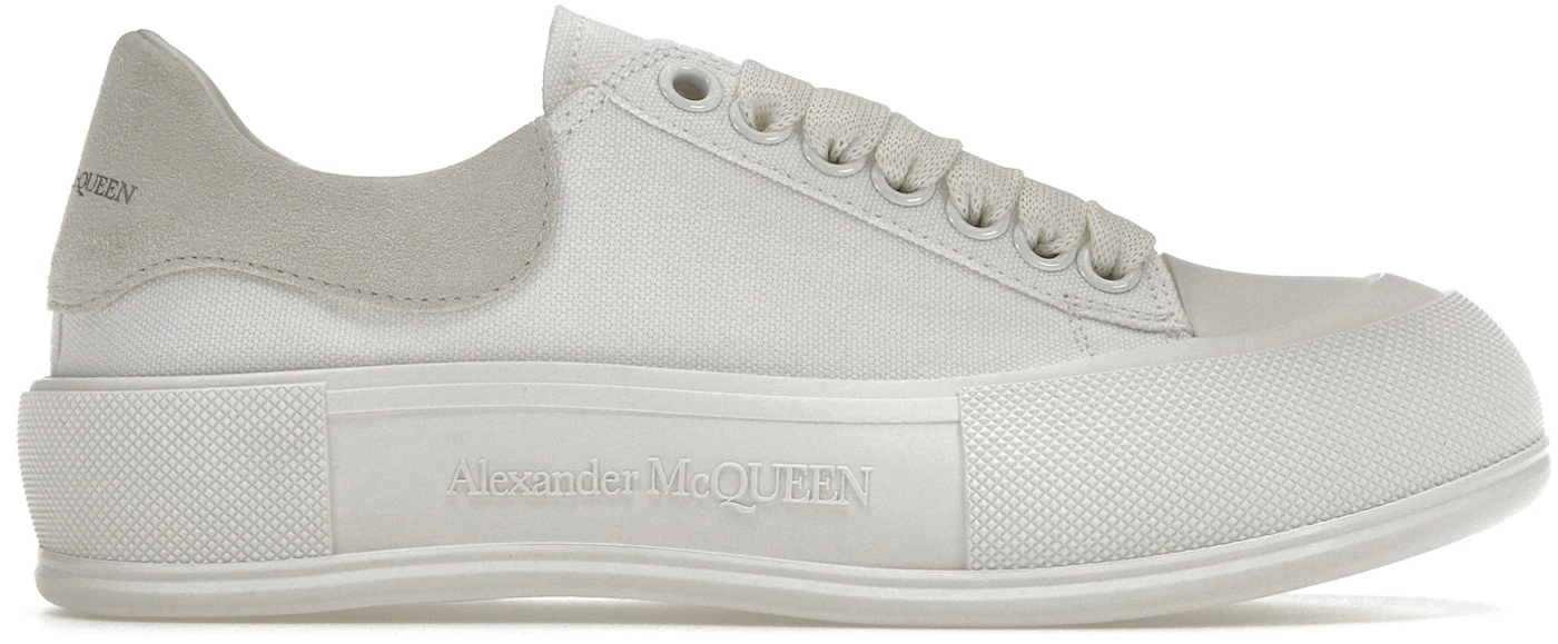 Alexander McQueen Deck Skate Plimsoll Lace-Up White (Women's ...