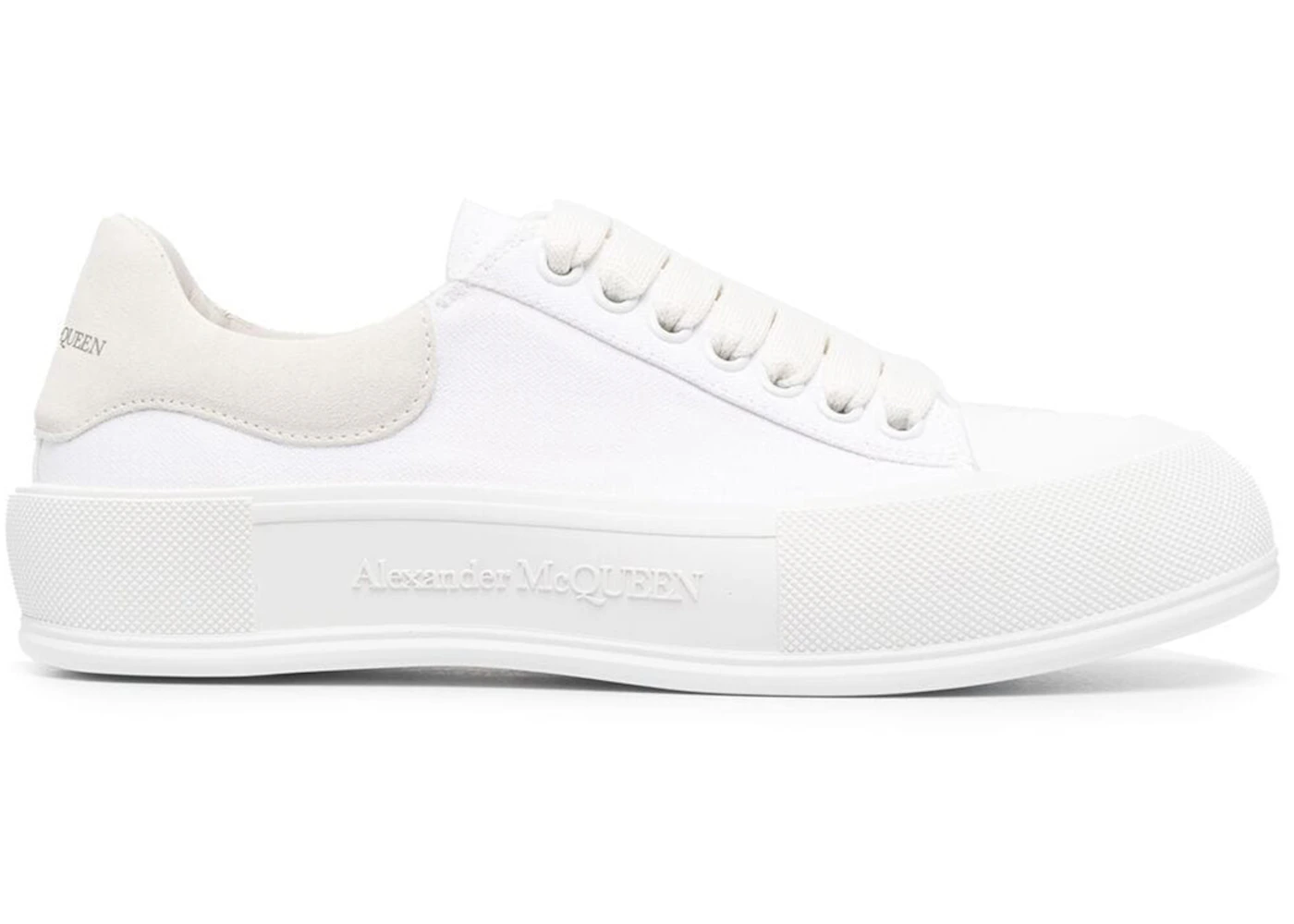 Alexander Mcqueen Deck Skate Plimsoll Lace Up W White White 654593w4mv79000 Alexander Mcqueen Deck Skate Plimsoll Lace Up W White White 654593w4mv79000