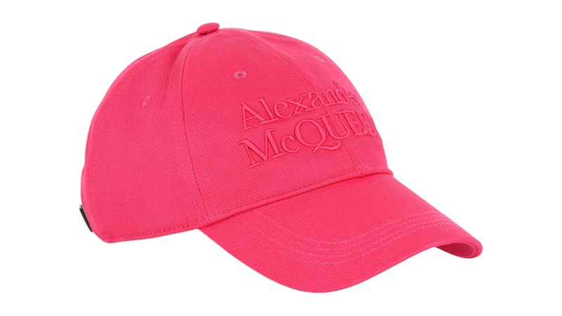 Alexander McQueen Embroidered Logo Baseball Hat Fuchsia - JP