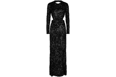 Alexander McQueen Embroidered Sequin Gown With Cutout Detail Black - US Alexander McQueen Embroidered Sequin Gown With Cutout Detail Black - US