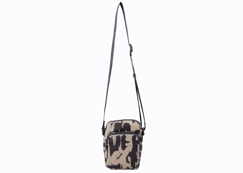 Pre-owned Alexander Mcqueen Graffiti Mini Messenger In Brown/black