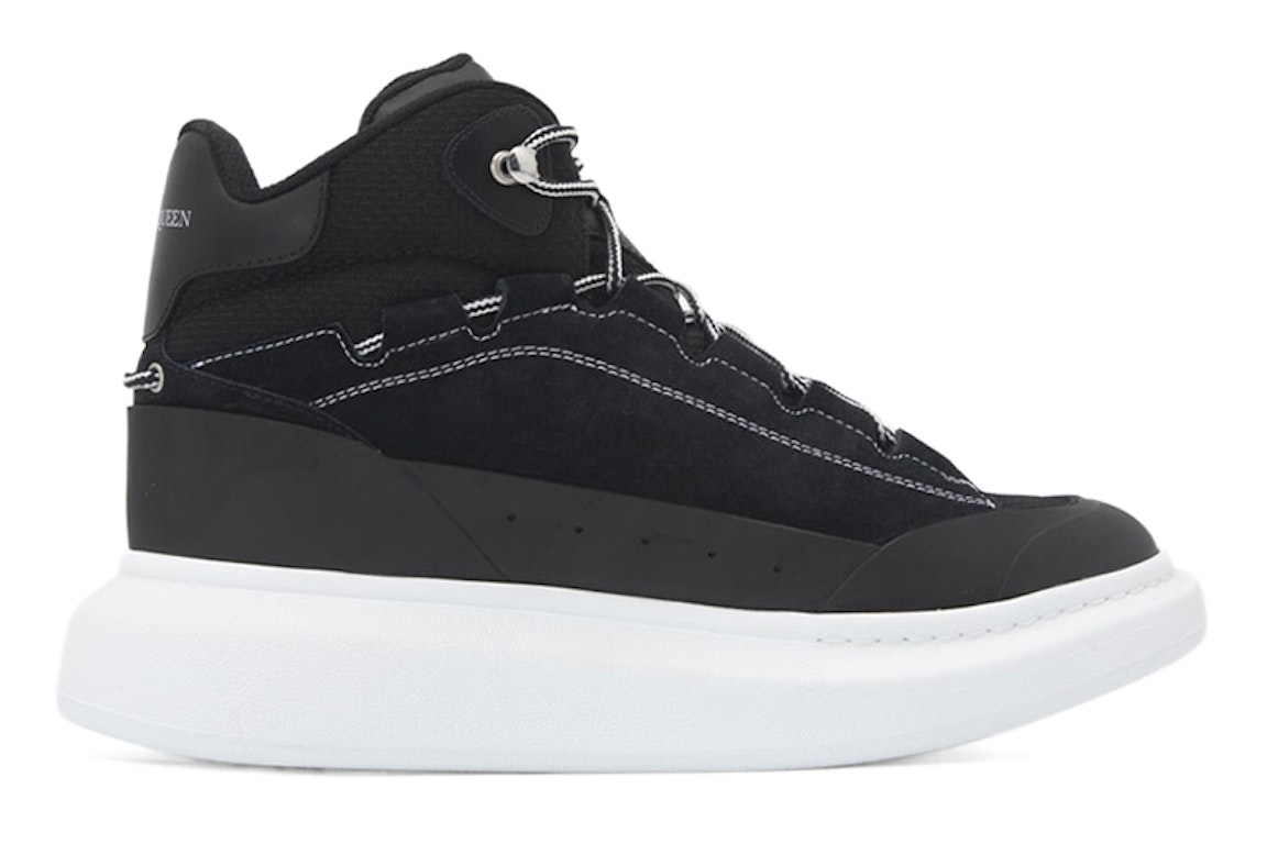 Pre-owned Alexander Mcqueen High Top Skate Sneaker Black White In Black/white