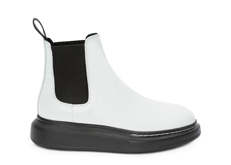 alexander mcqueen black hybrid chelsea boots