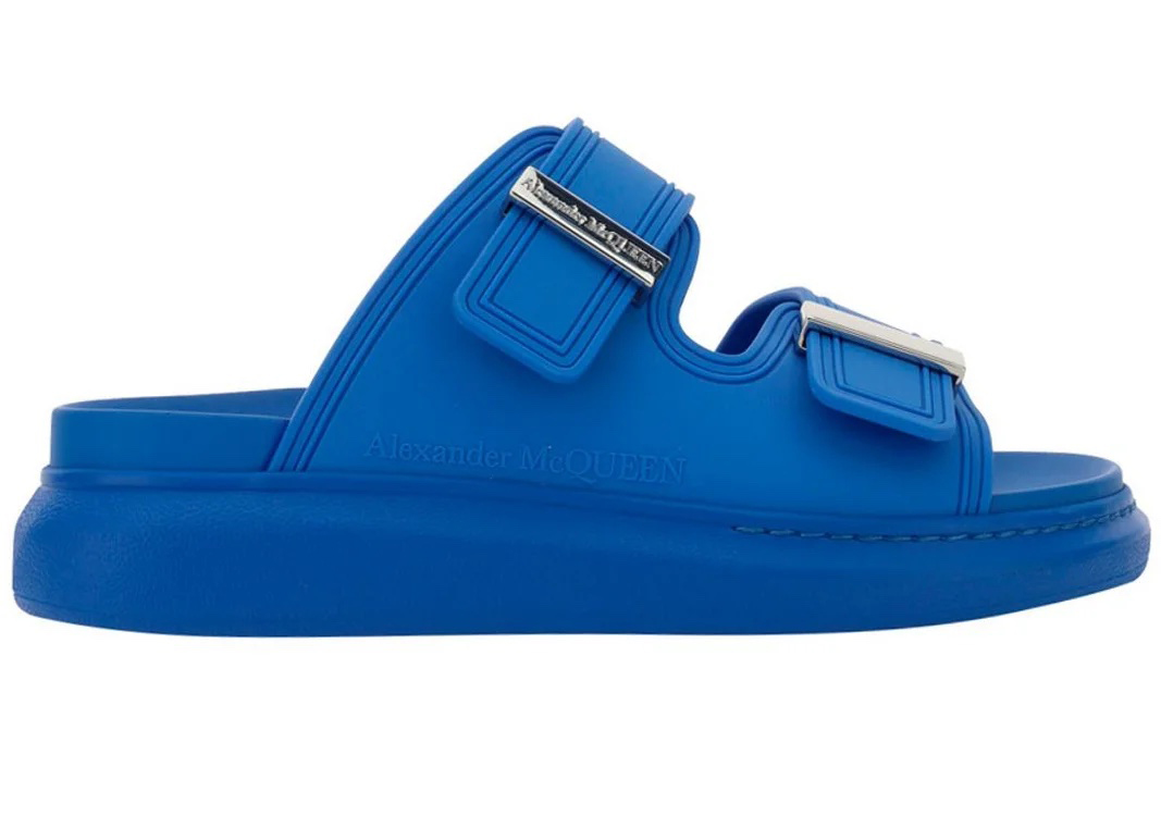 Alexander McQueen Hybrid Double Buckle Sandal Blue (Women's 