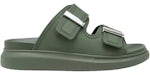Alexander McQueen Hybrid Double Buckle Sandal Khaki