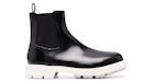 Alexander McQueen Leather Chelsea Boots Black White