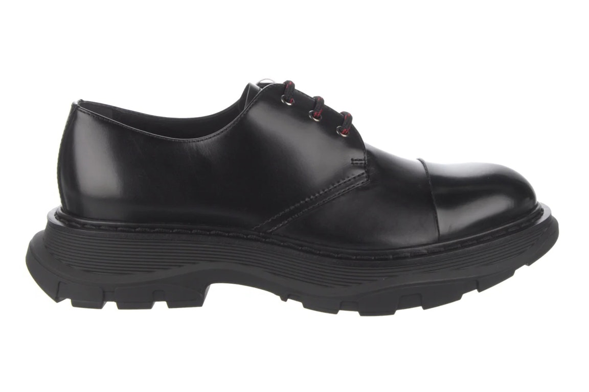Pre-owned Alexander Mcqueen Leather Derby Shoe Black