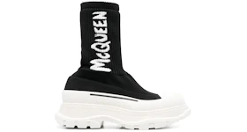 Alexander McQueen Logo Intarsia Chunky Sock Sneaker Black Ice (W)