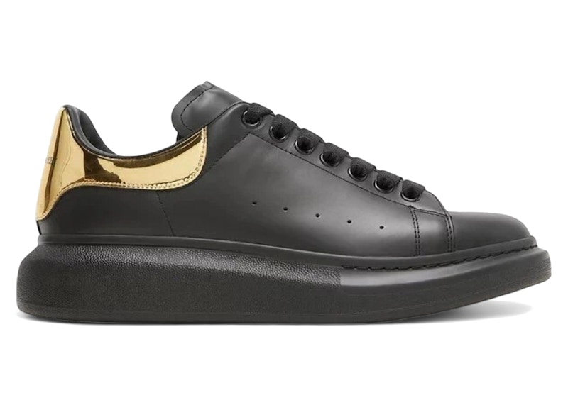 Pre-owned Alexander Mcqueen Men's Oversized Metallic Sneakers In Black/gold In Multi
