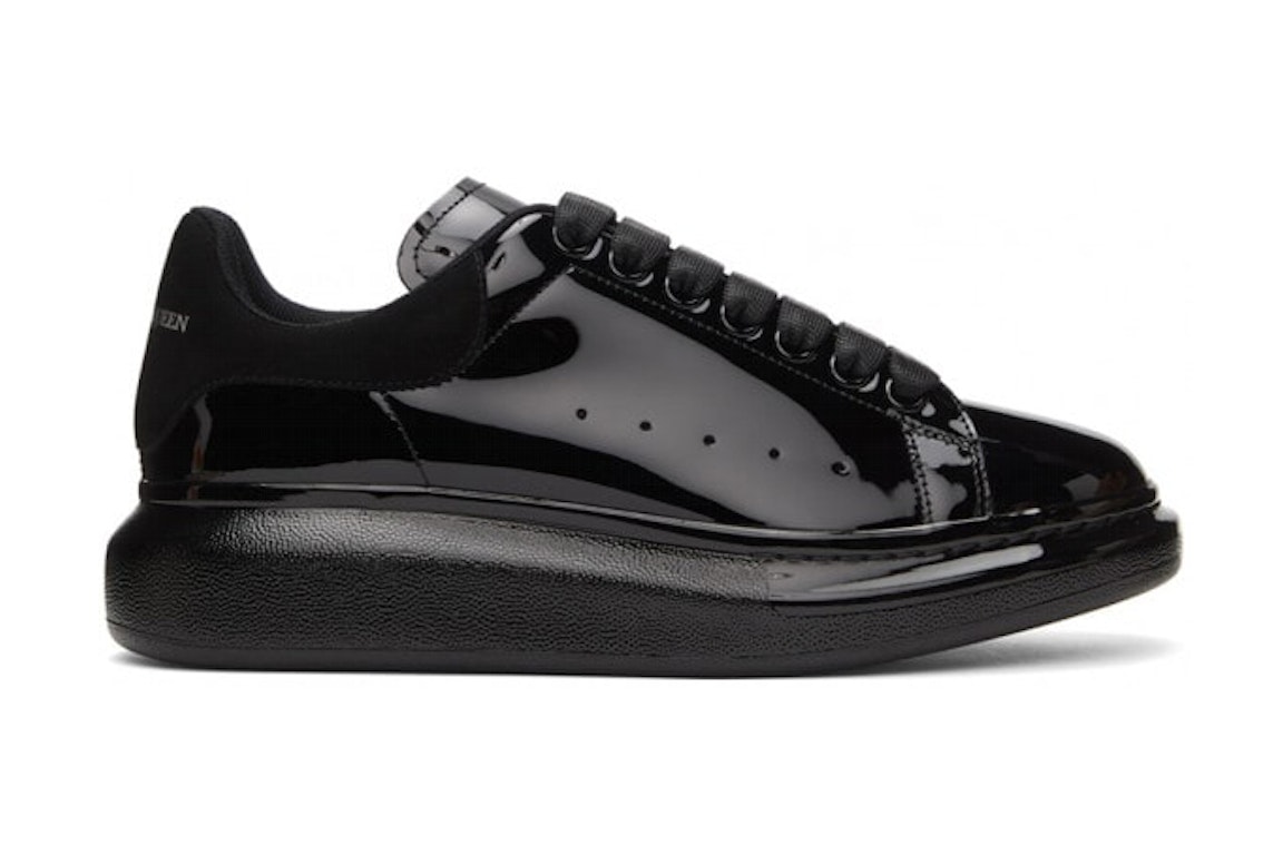 Pre-owned Alexander Mcqueen Oversized Black Patent