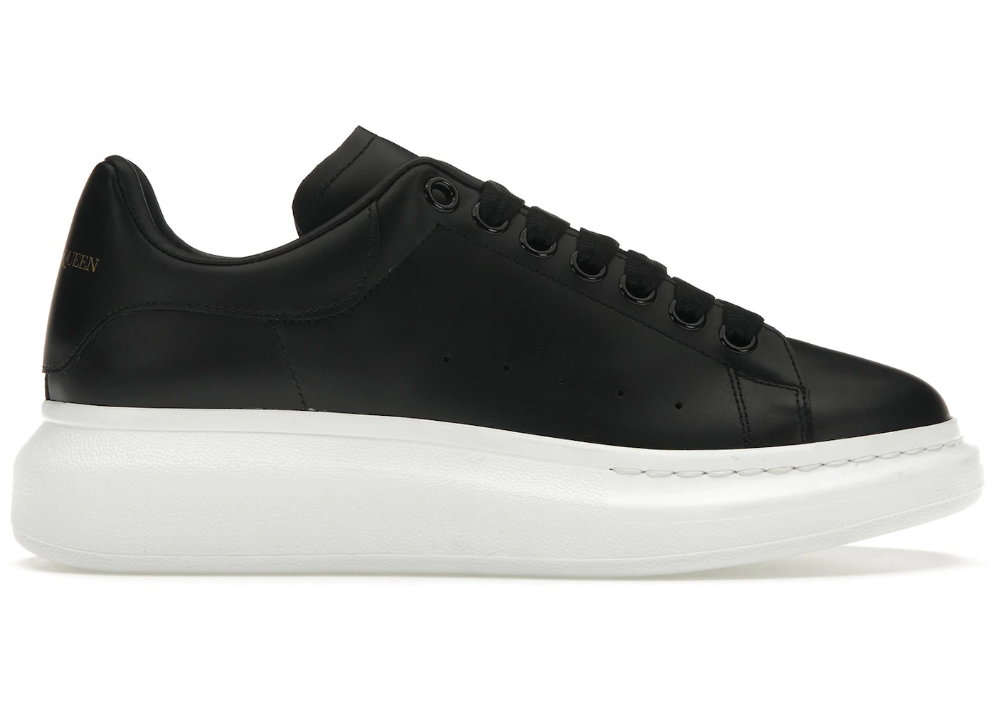 Alexander McQueen Oversized en negro con suela blanca Hombre
