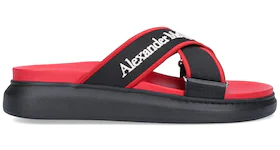 Alexander McQueen Oversized Hybrid Slide Red Black