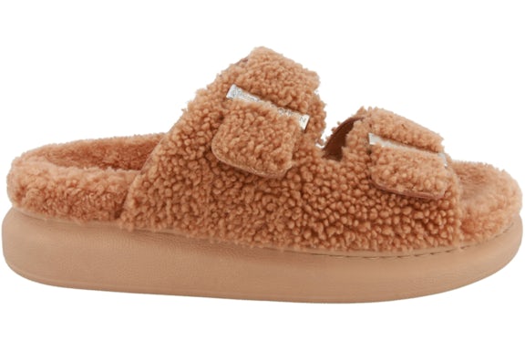 Alexander McQueen Claquettes hybrides oversize Sherling Rose (femme)