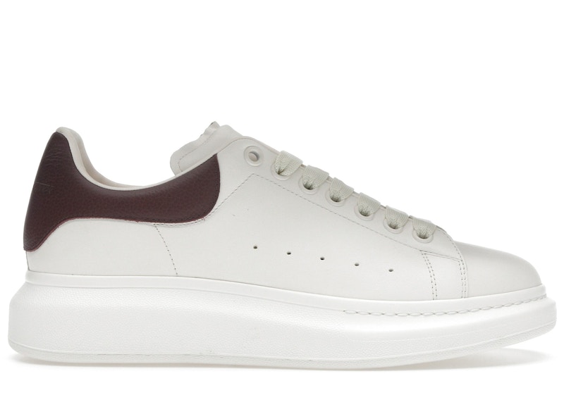 Pre-owned Alexander Mcqueen Men's  Oversized Off Sneakers In White/bordeaux In Multi
