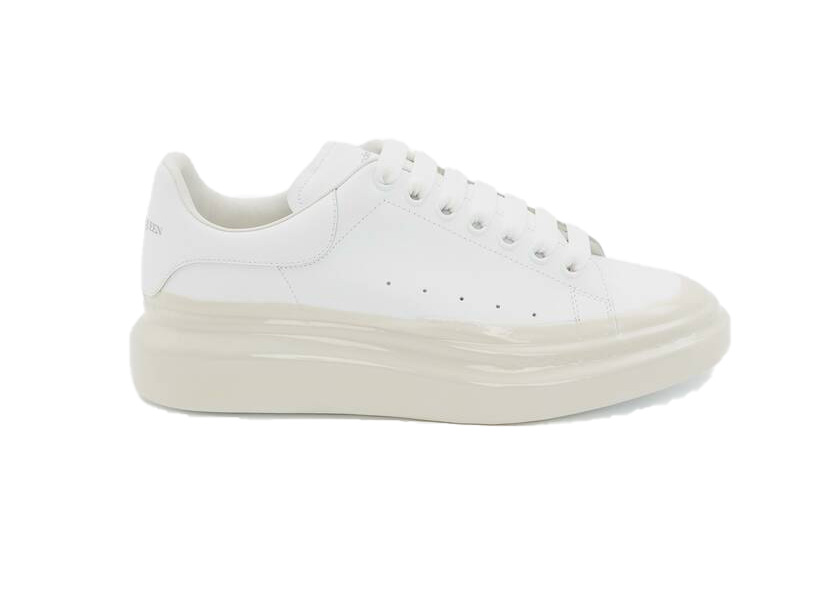 Alexander McQueen Oversized Sole Sneakers in White and Blue Leather  ref.906419 - Joli Closet