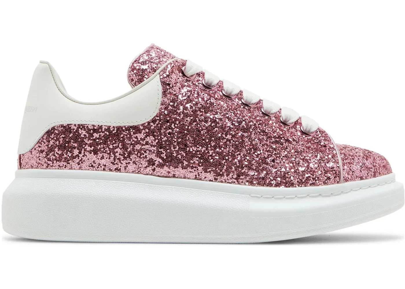 Alexander McQueen Oversized Pink Glitter White (Women's