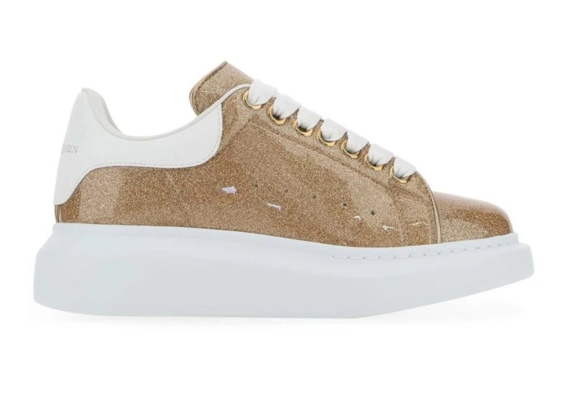 Alexander mcqueen rose gold trainers online