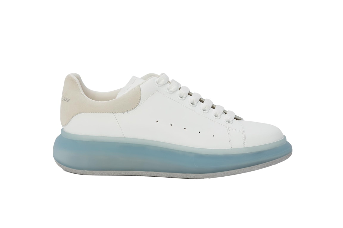 Pre-owned Alexander Mcqueen Oversized White Blue Sole In White/blue