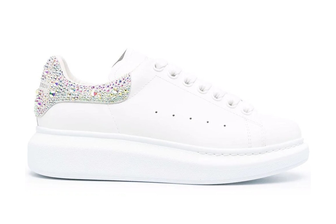 Pre-owned Alexander Mcqueen Oversized White Crystal (women's) In White/multicolor