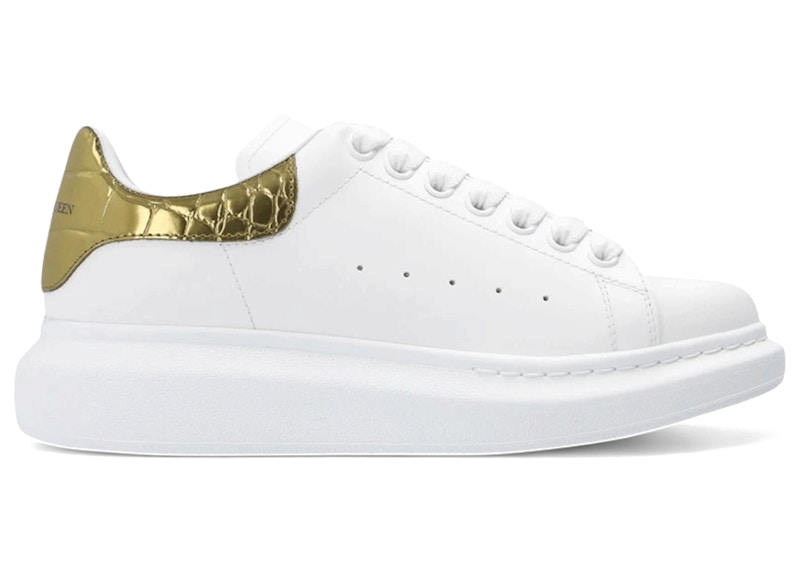Alexander McQueen Oversized (Kids) Sneakers in White/Gold