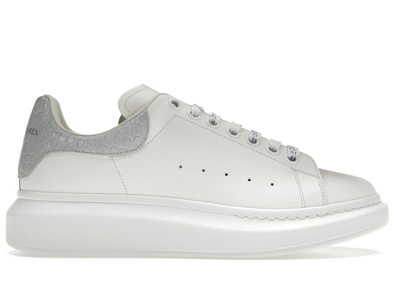 Alexander McQueen Oversized White Light Blue Croc Men s 625162