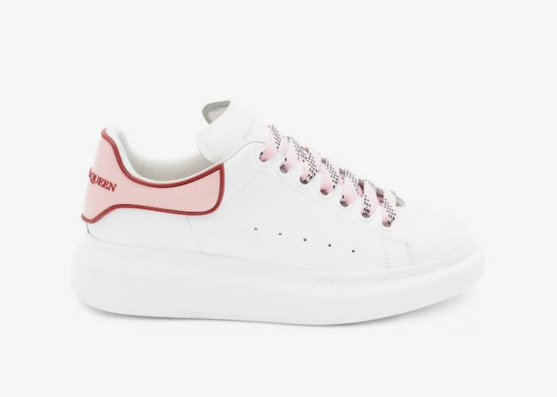 white and pink alexander mcqueen's