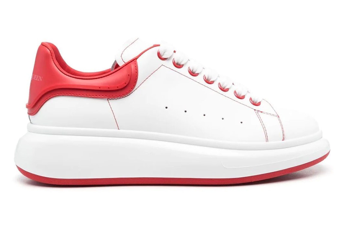Pre-owned Alexander Mcqueen Oversized White Red Outline In White/red
