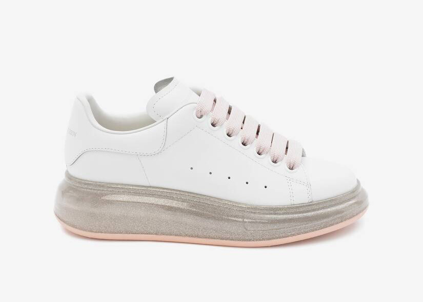 Alexander mcqueen best sale rose gold sneakers