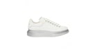 Alexander McQueen Oversized White Silver Glitter Sole (Women's)