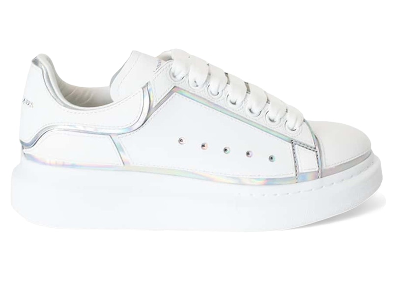 Alexander McQueen Oversized White Silver Holo (Women's) - 708750