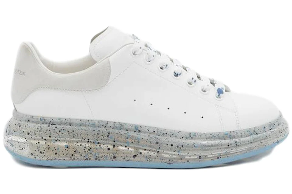 Alexander McQueen Oversized White Splatter Blue Men's - 625174WHYBB9176 - US