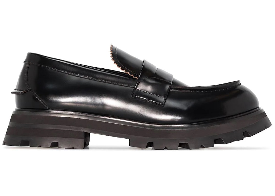 Pre-owned Alexander Mcqueen Penny Loafer Black