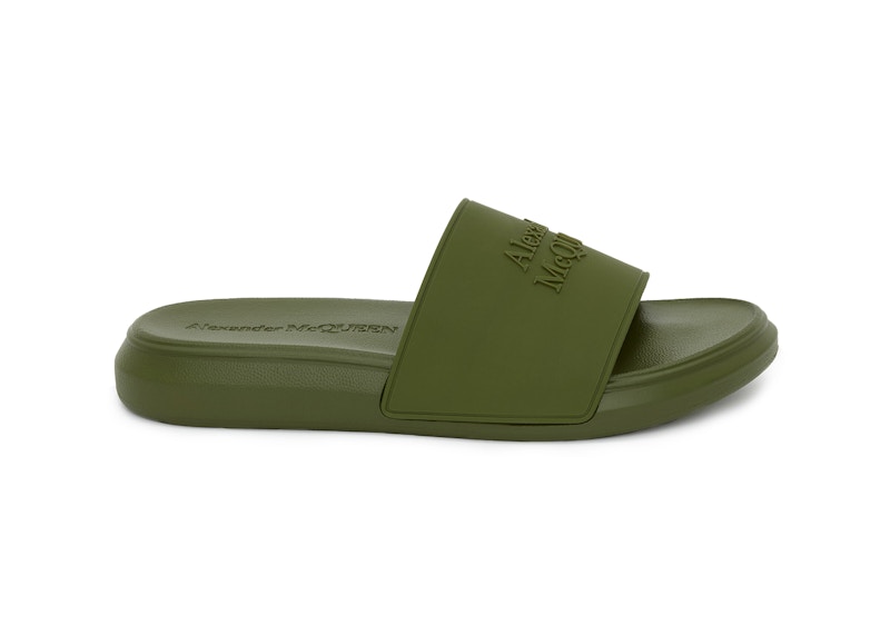 Alexander McQueen Pool Slide Forest Green Men s 663564W4QS03106 US