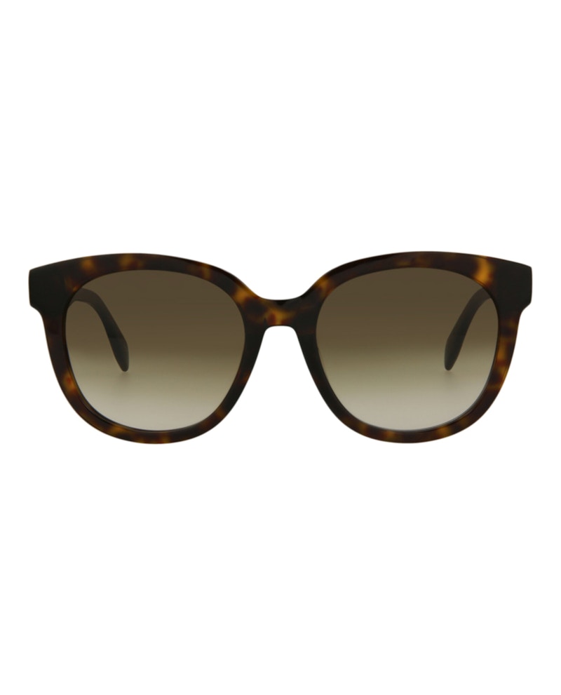 Alexander McQueen Round-Frame Acetate Sunglasses Havana