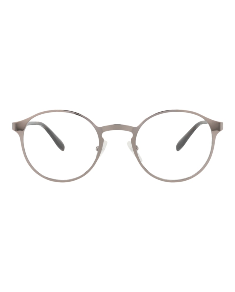 Pre-owned Alexander Mcqueen Roundframe Metal Optical Frames In Ruthenium Havana Transparent (am0166o/30006137/003)