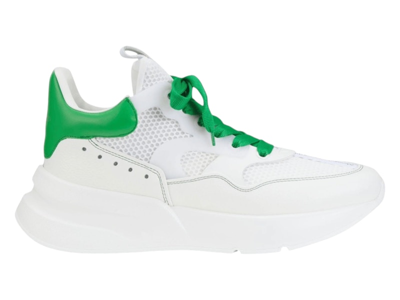 Pre-owned Alexander Mcqueen Men's  Runner Sneakers In White/green