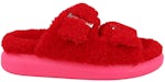 Alexander McQueen Shearling Slides Red Pink (Women's)