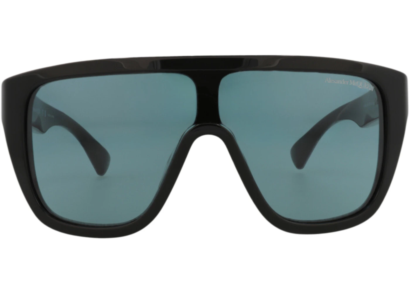 ALEXANDER MCQUEEN スクエアフレムサンクラス AM0497S 004 Alexander McQueen Shield-Frame Recycled Acetate Sunglasses