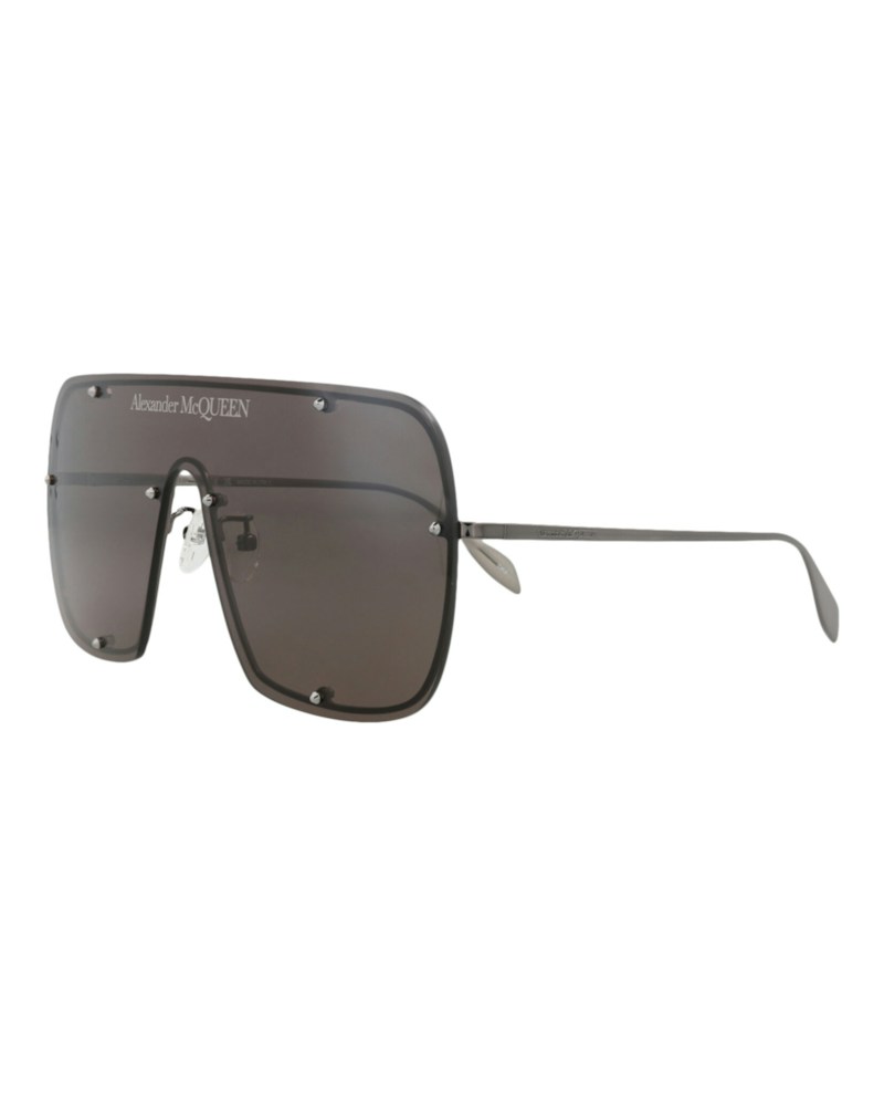 Alexander McQueen Shield-Frame Sonnenbrille Ruthenium Ruthenium Grau (AM0362S-30012313-001)
