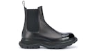 Alexander McQueen Shiny Toecap Chelsea Boot Black
