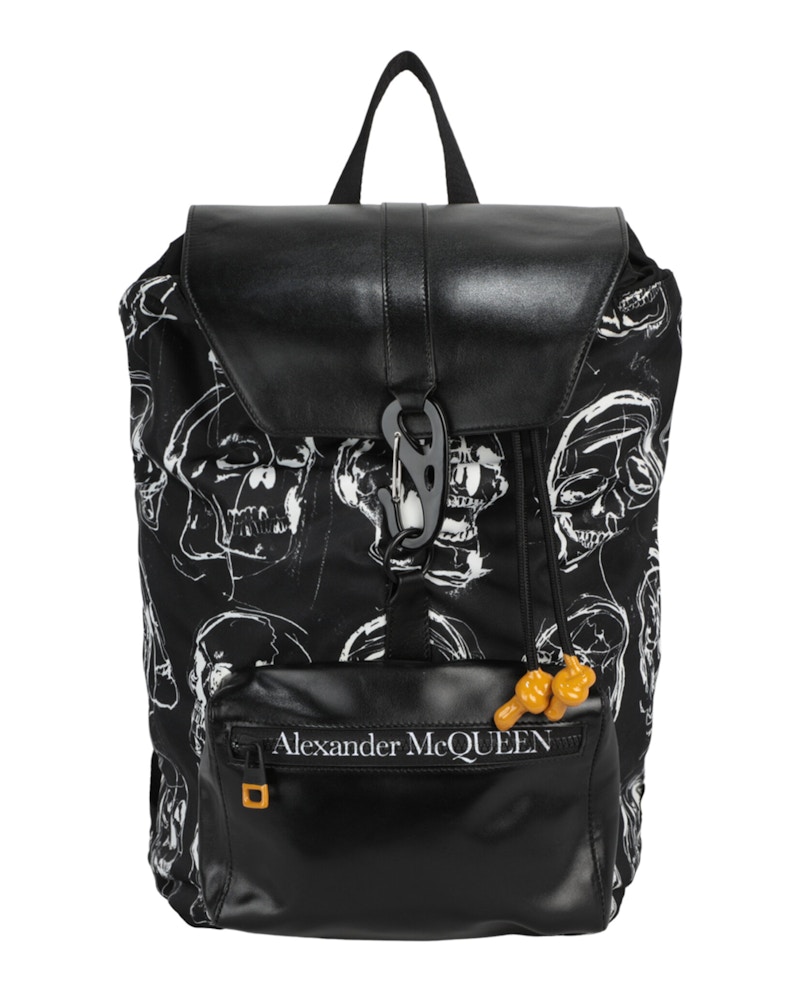 定価 22万円 超美品 Alexander McQueen リュック Alexander McQueen Skull Print Urban Backpack Black Multi in PVC - JP