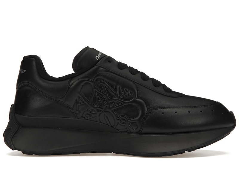 Alexander McQueen Sprint Runner Black Sealed Logo