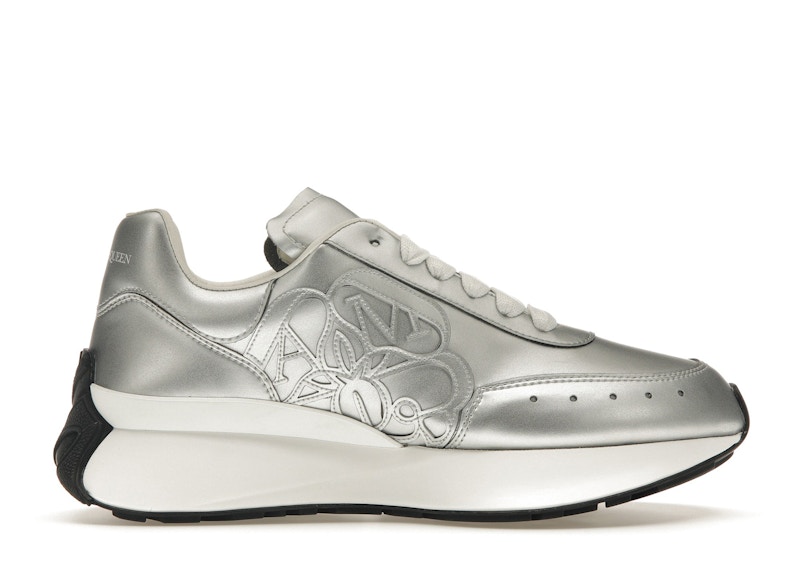 Alexander McQueen Sprint Runner Silver (Women's) - 711104 