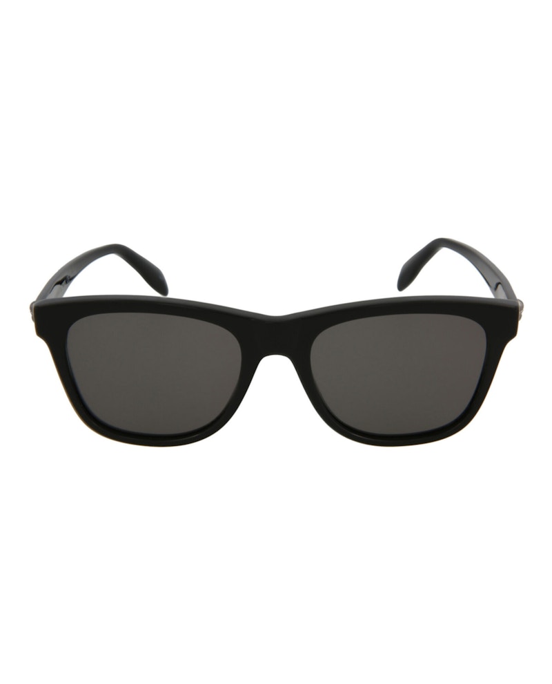 Pre-owned Alexander Mcqueen Squareframe Acetate Sunglasses In Black Black Grey (am0158s/30006088/001)