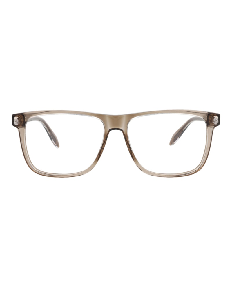 Pre-owned Alexander Mcqueen Men's  Squareframe Acetate Optical Frames In Brown Brown (am0247o/30008655/002)