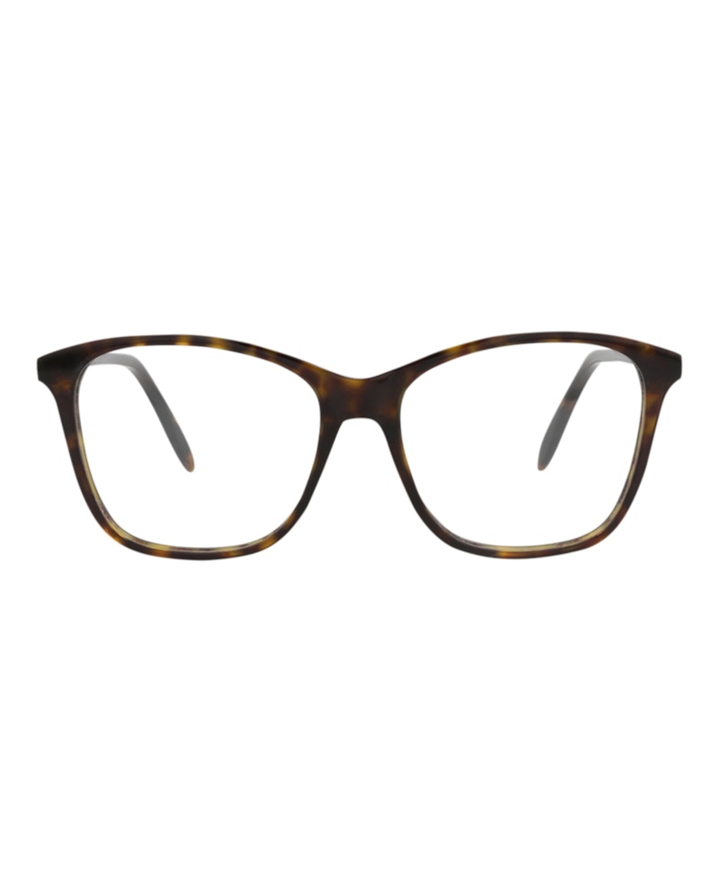 Pre-owned Alexander Mcqueen Women's  Squareframe Acetate Optical Frames In Havana Havana Transparent (am0191o/3