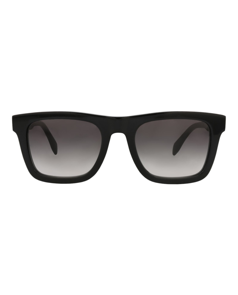 Pre-owned Alexander Mcqueen Men's  Squareframe Acetate Sunglasses In Black Black Grey (am0301s/30010928/001)