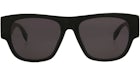 Alexander McQueen Square-Frame Acetate Sunglasses Black Black Grey (AM0328S-30011474-002)